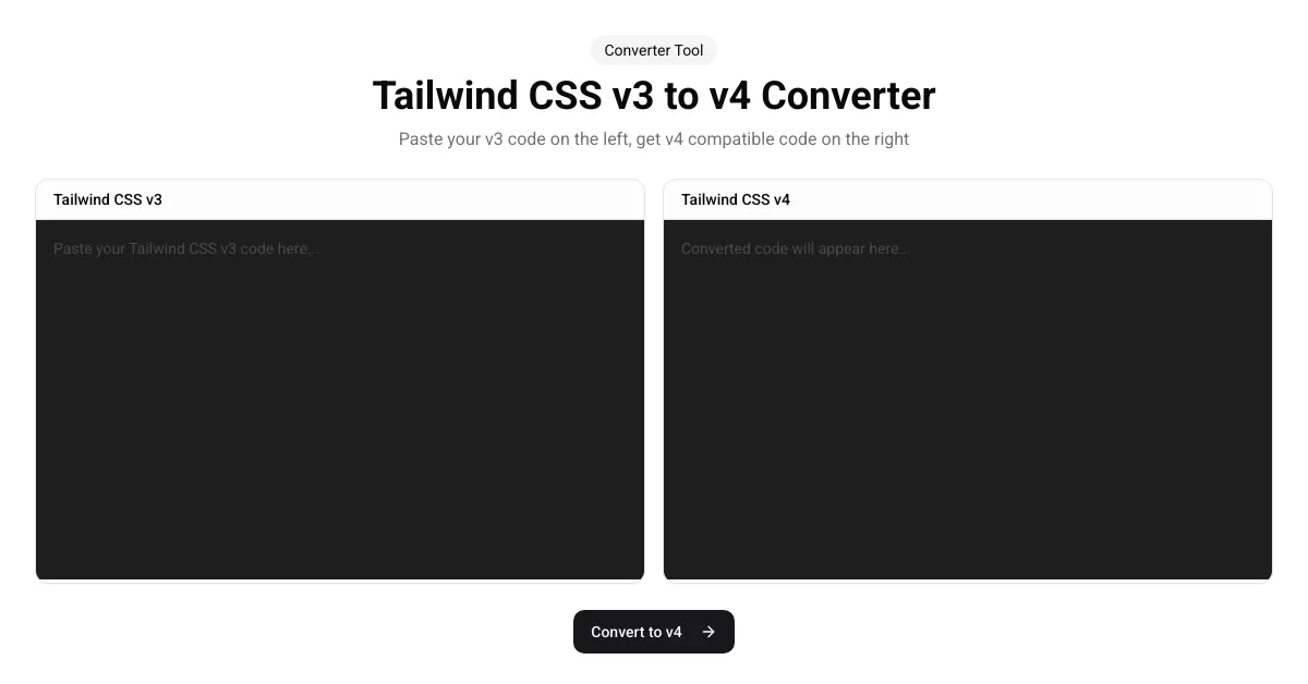 Tailwind v4 Converter
